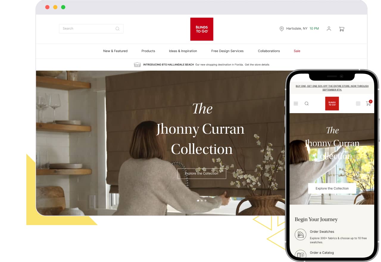 eCommerce transformation for a leading blinds & shades retailer