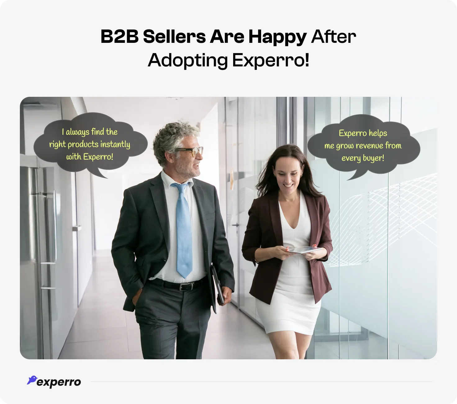Happy B2B Sellers Using Experro Happy B2B Sellers Using Experro