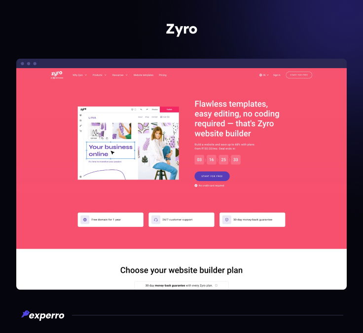 Zyro Website Builder