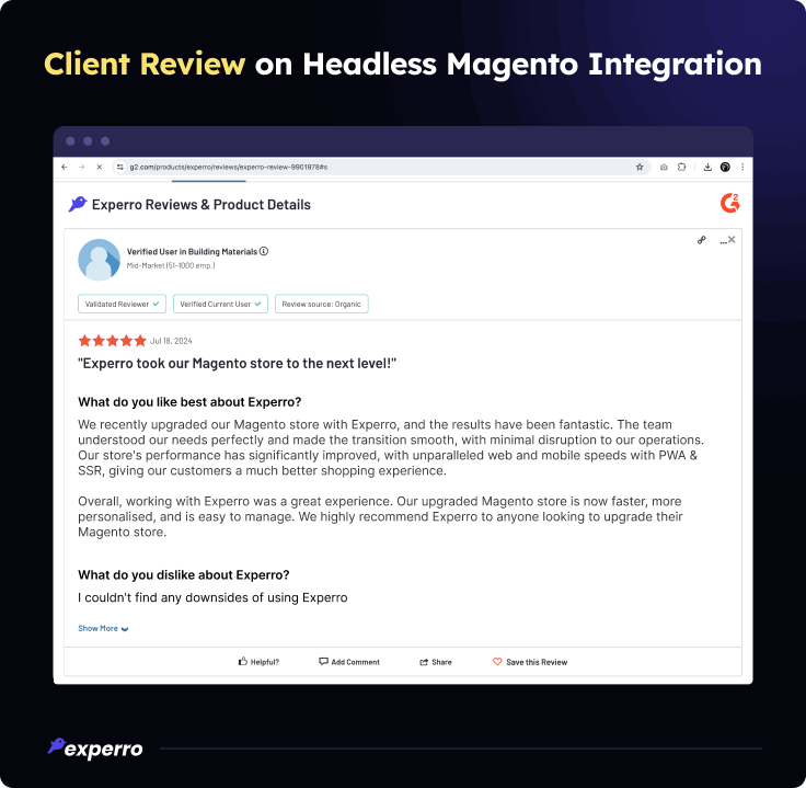 Magento Headless Integration Review