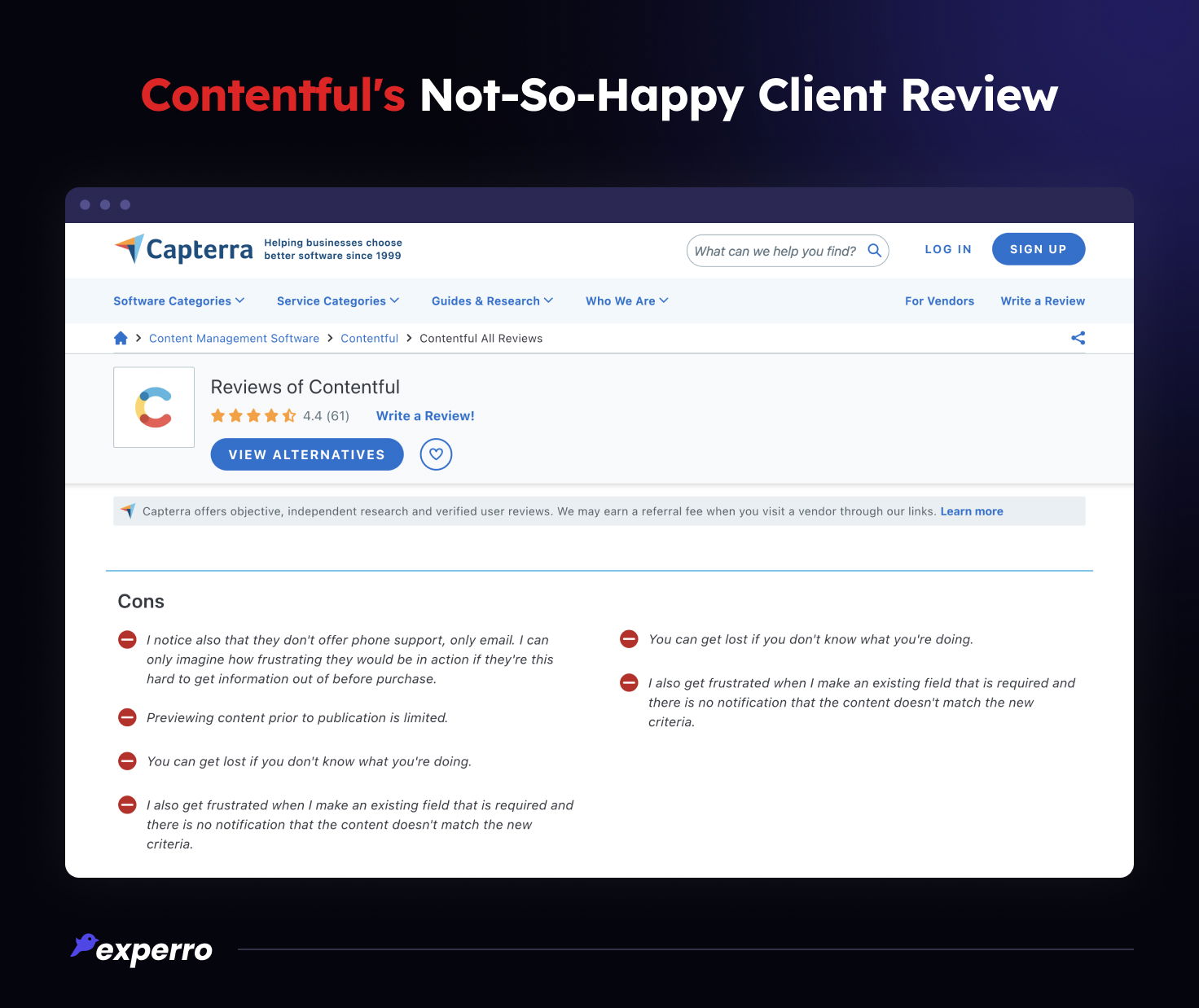 Contentful's Not So Happy Client Review