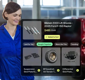 Vehicle-specific Product Recommendations for easy and fast sales Vehicle-specific Product Recommendations for easy and fast sales